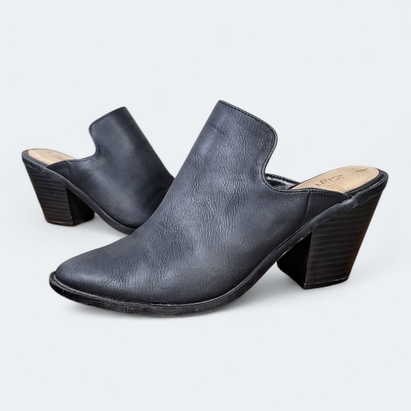Zigisoho Maureen Black Mules Women's Size 7 Western Booties Vegan Leather - Picture 16 of 16